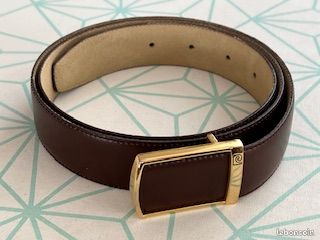 Ceinture Tressée Pierre Cardin - Élastique 3 Couleurs - Taille 100 - Vintage En Excellent État