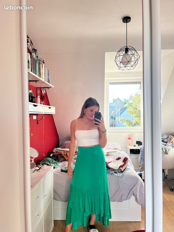 Jupe longue verte (image 1)