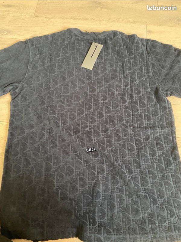 T shirt Dior oblique bleu (image 4)
