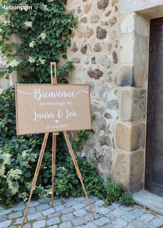 Chevalet en bois de hêtre – idéal peinture & mariage (image 1)