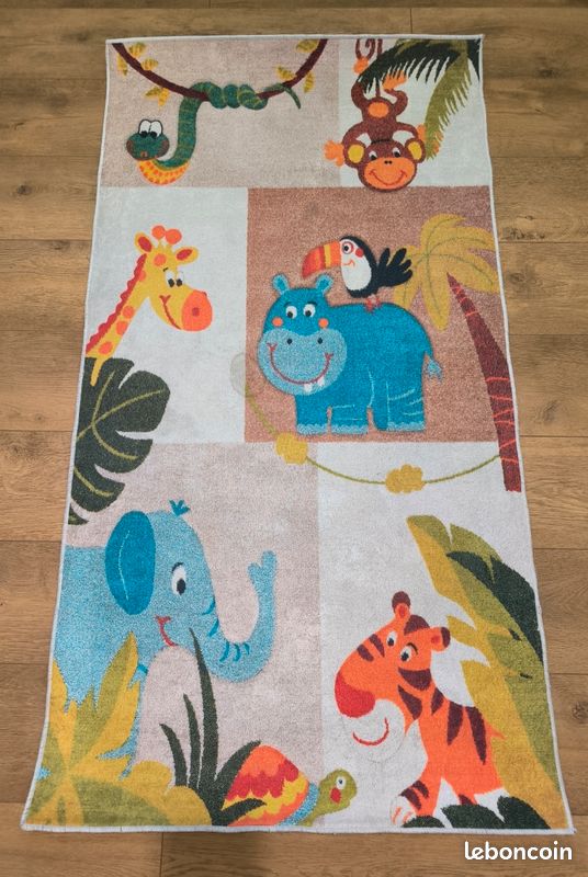Tapis chambre bébé thème animaux / jungle / savane (image 1)