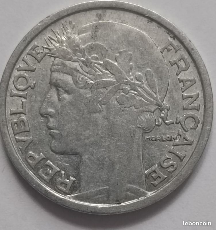 Pièce monnaie franc 2 francs 1948 (image 1)
