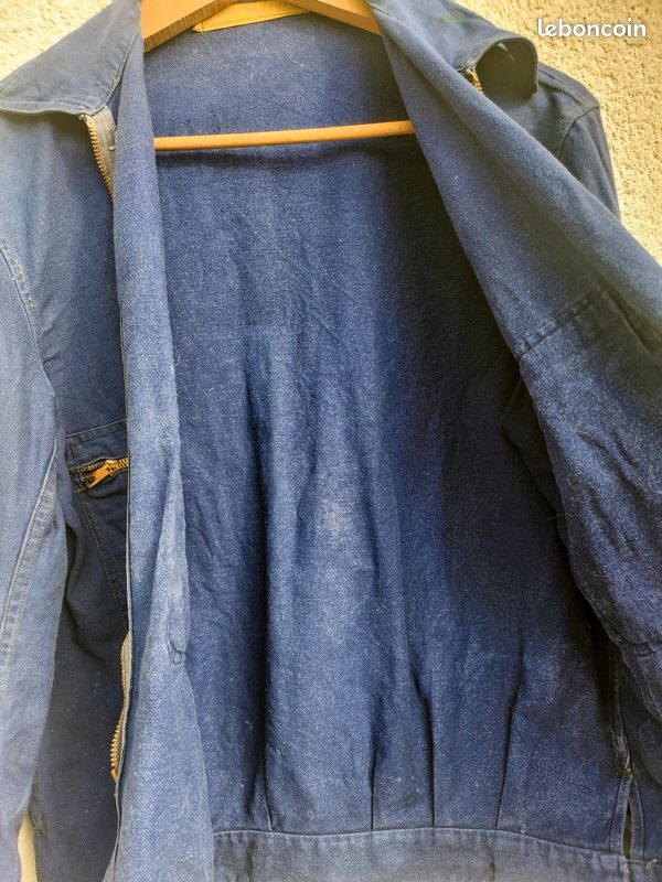 Veste Cycliste Vintage A.V.T VETEMENTS DUBOIS Années 70 - Bleu Taille M - Homme