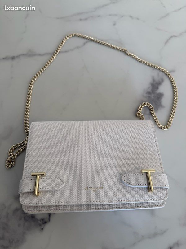 Le Tanneur Émilie – Petit sac bandoulière blanc en cuir (image 1)