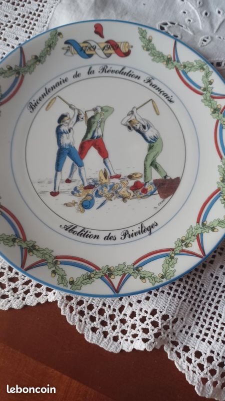 Napperon En Dentelle Bleu - Bicentenaire Révolution - 100% Coton Fait Main - Neuf