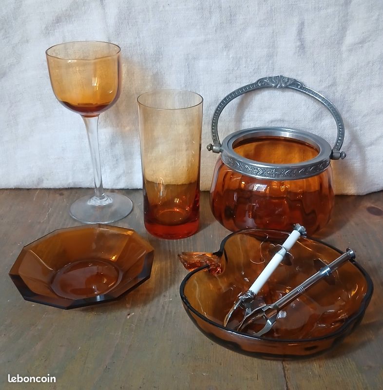 Bonbonnière verres coupelles ambré ( a partir de 12) (image 2)