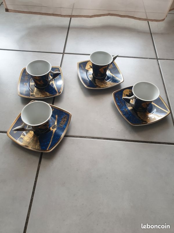 Tasse à café en céramique de style égyptien antique - Grande tasse pour café et thé - Convient pour la vie domestique - Cadeau ou souvenir pour la famille et les amis