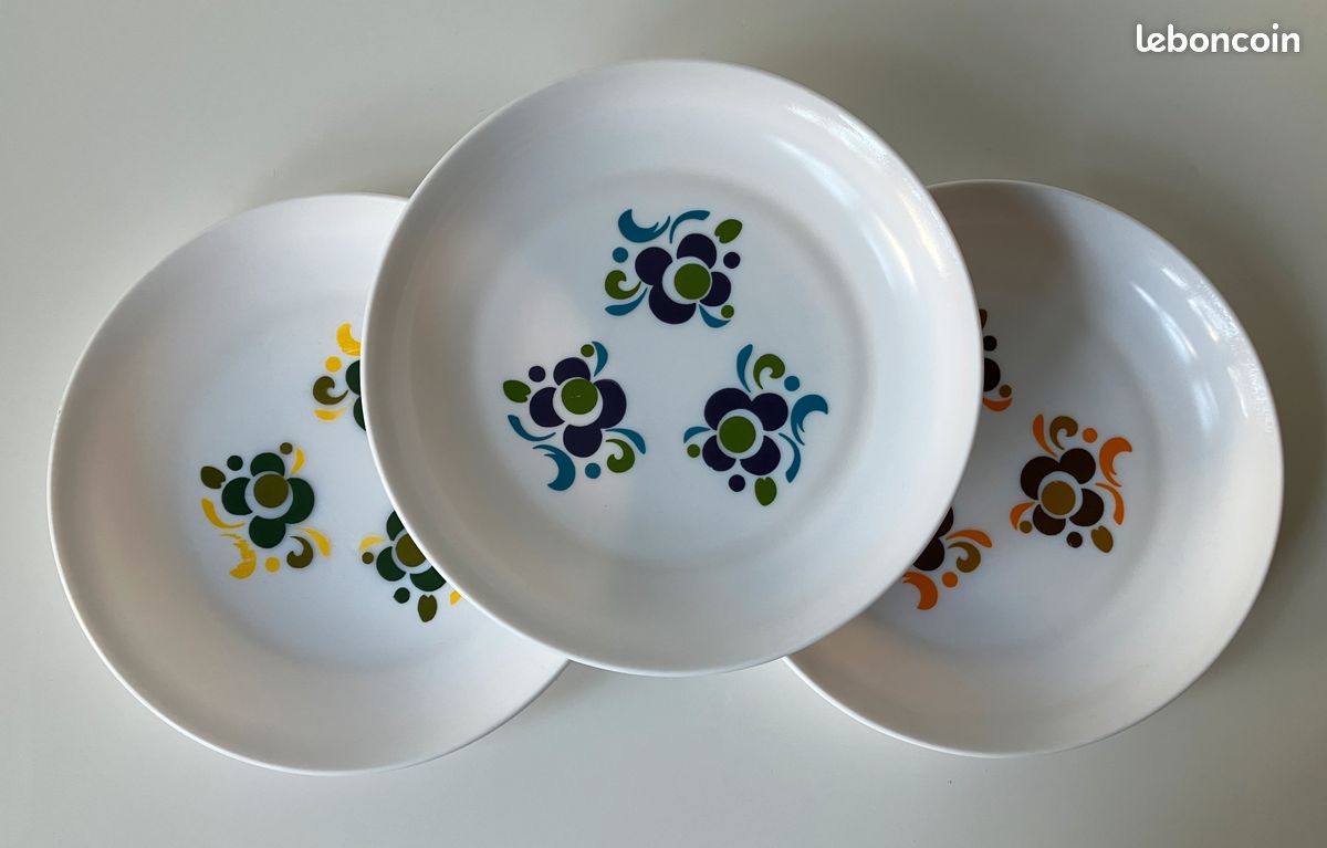 LOT DE 6 assiettes creuses Vintage en verre pyrex EUR 31,00 - PicClick FR