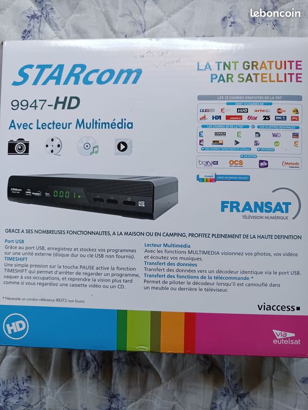 Récepteur Fransat HD STARcom 9947 – Neuf Avec Carte – HDMI
