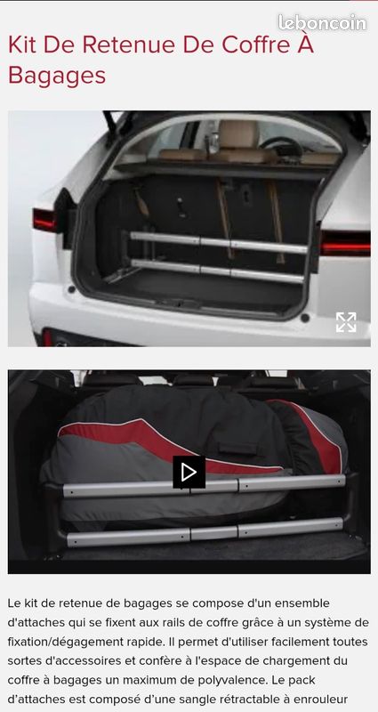 Kit de retenue bagages JAGUAR E PACE (image 2)