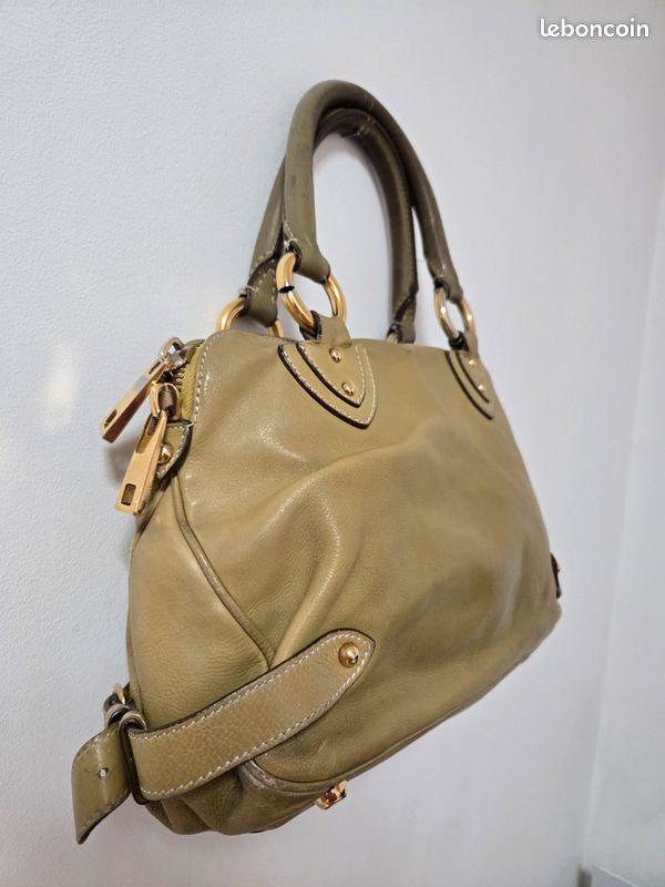 Sac à main vintage Marc Jacobs en cuir vert kaki Accessoires