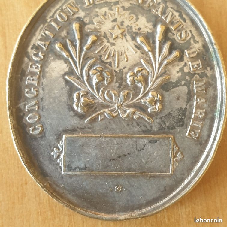 Médaille Association Des Enfants De Marie - Ovale Aluminium - Occasion