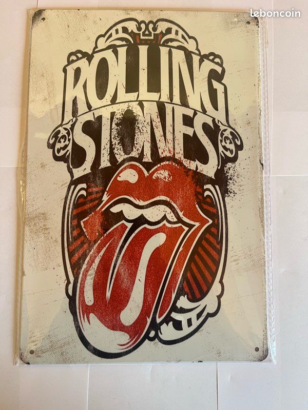 PLAQUE RUE THE ROLLING STONE Mick JAGGER 20X30 CM ALU