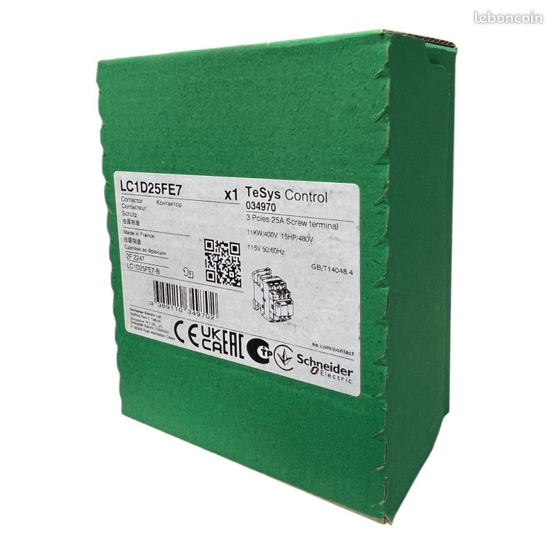 SCHNEIDER ELECTRIC LC1D25FE7 Contacteur de puissance (image 1)