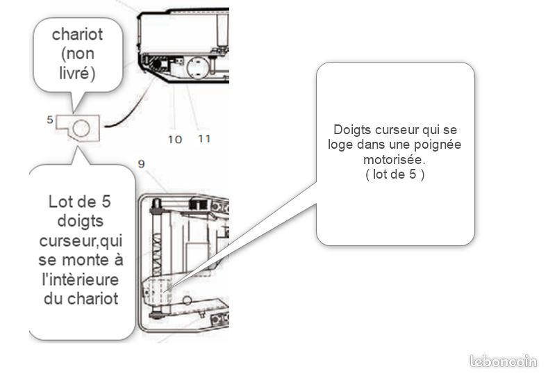 Curseur navette de poignée de gaz 5BR-F6273 pour scooter MBK 100
