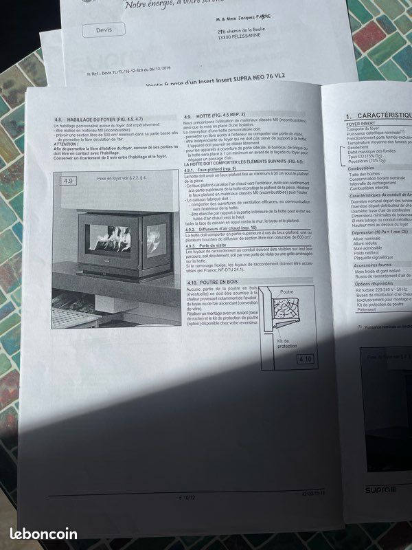 Insert de foyer cheminée supra (image 11)