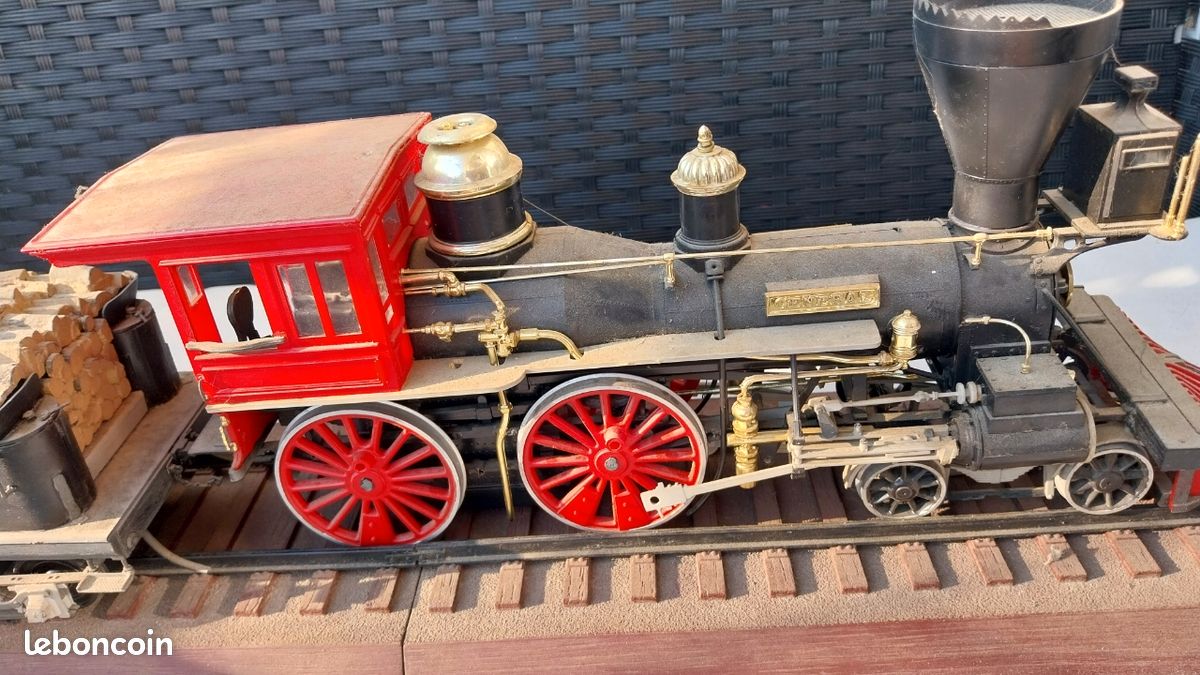 Maquette Locomotive à Vapeur Ancienne - Modèle Rétro Nostalgique - 41 Cm - Neuf