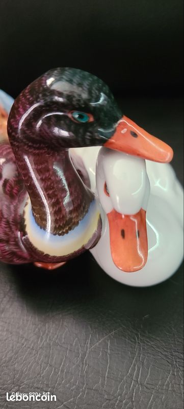 Magnifique couple de canards en porcelaine Herend Hongrie (image 13)