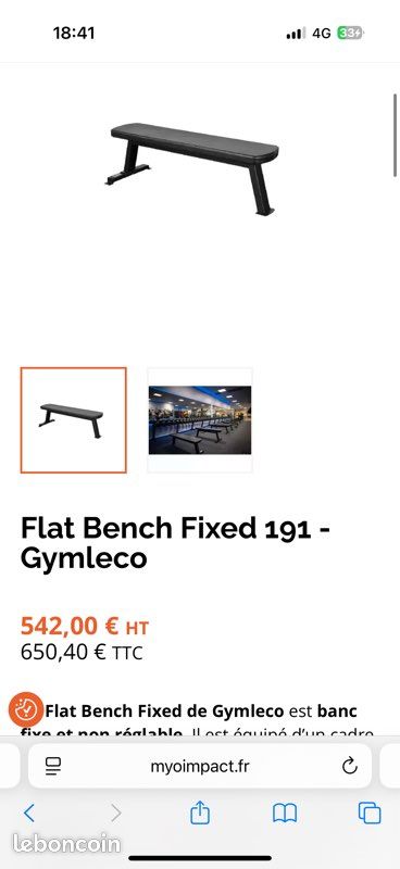 Banc de musculation plat pro neuf (image 1)