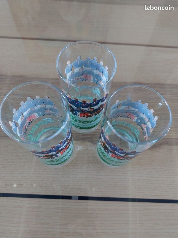 Lot De 3 Verres Luminarc 33cl - France 98 Coupe Du Monde, Officiels, Vintage Inutilisés