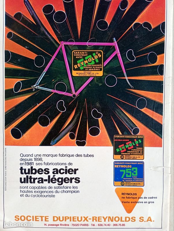 Vélo numéro 154 nouvelle série Mai 1981 (image 2)