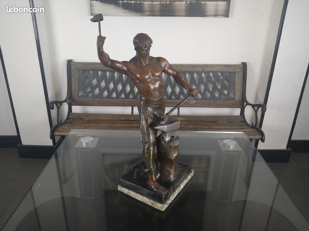 Sculpture Leblon & Uderzo – Le Forgeron Furieux – 1ère Version 1998 – Sur Socle