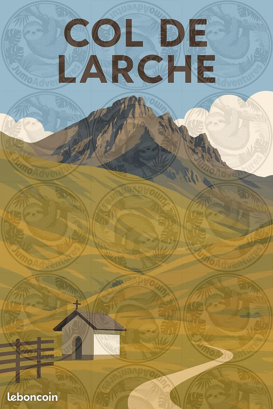 Affiche décorative – Col de Larche (30x40 cm) (image 1)