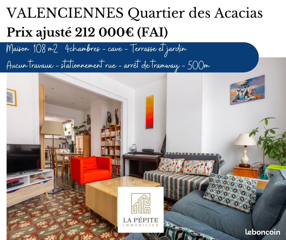 Maison 5 pièces 108 m² · à Valenciennes · 108 m² · 212 000 €