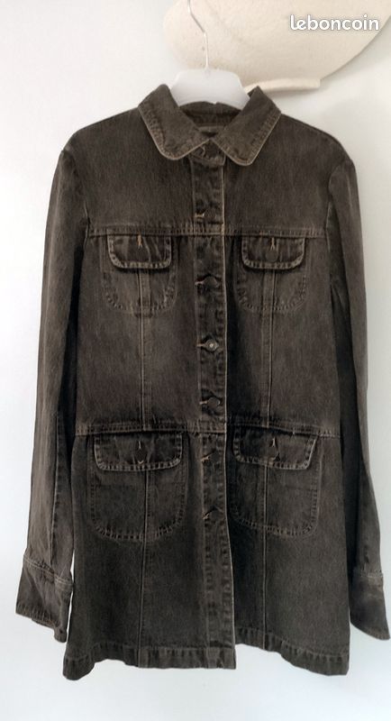 Veste longue en Jean grise ARMORJEANS taille L (image 2)
