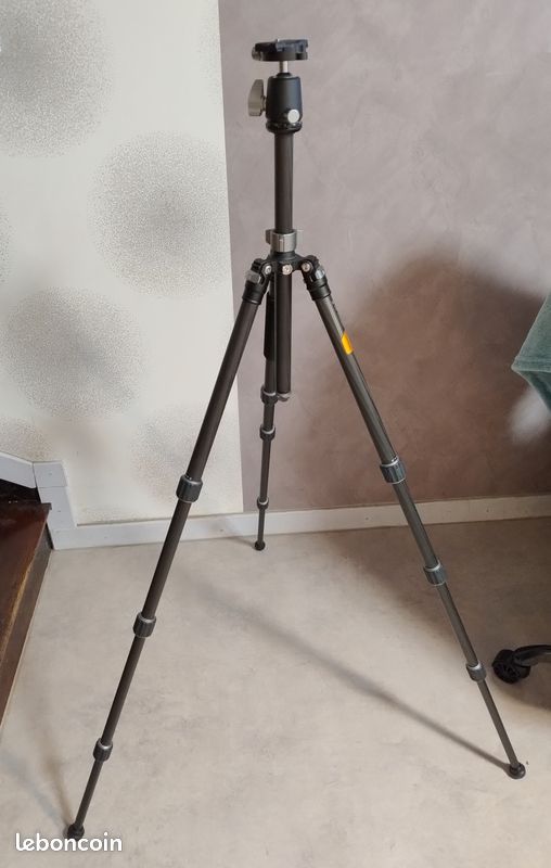 Trépied carbone professionnel K&F Concept 172cm + Rotule métal BH-30 (image 2)
