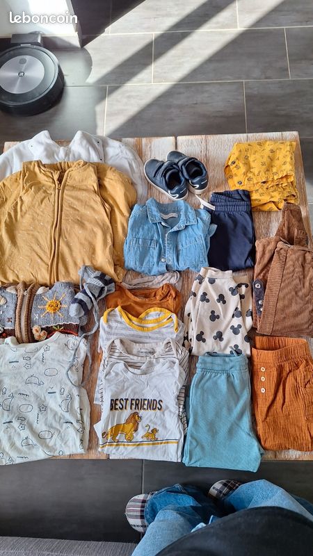 Lot De Vêtements Pour Garçon 12-18 Mois (18-24 Mois) - Marques H&M, Next, George, Coton, Occasion
