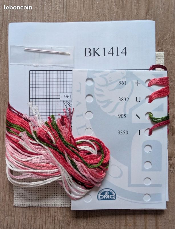 Kit de broderie Rose rose - NEUF (image 7)