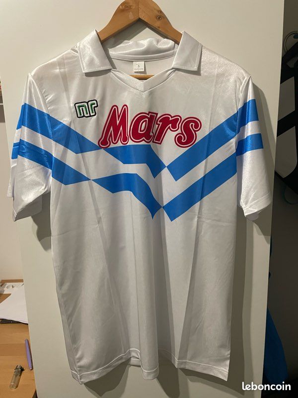 Maillot De Foot Rétro SSC Napoli 2008/09 - Extérieur Rouge - Taille Petit - Occasion Macron
