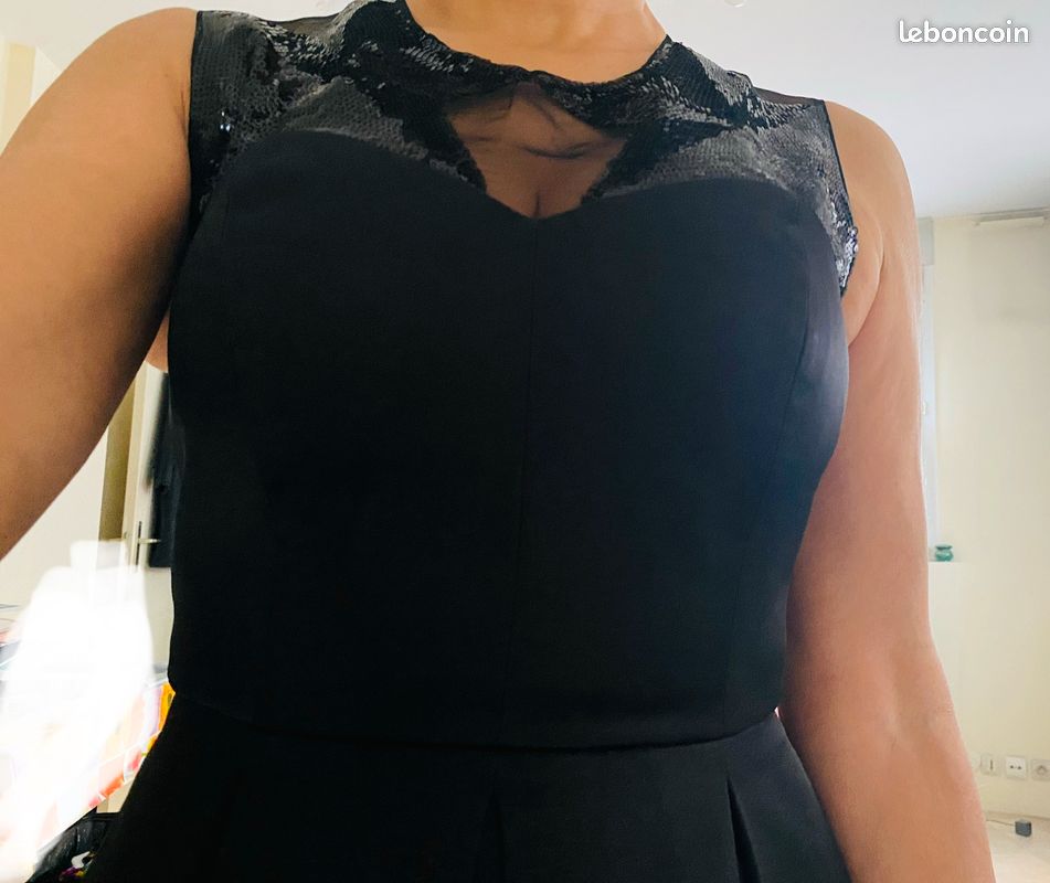 Robe cocktails noire Sandro (image 4)