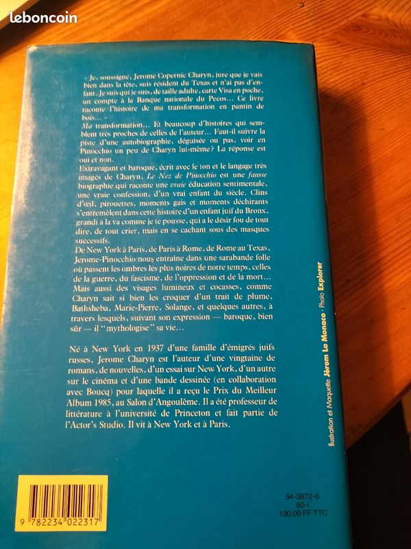 Le nez de pinocchio Jérôme Charyn (image 2)