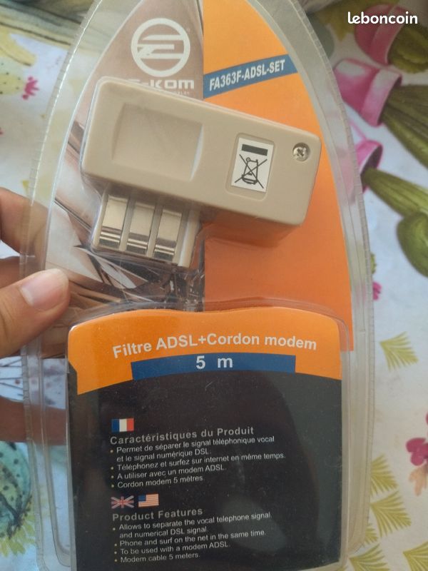 Cordon modem et filtre adsl (image 1)