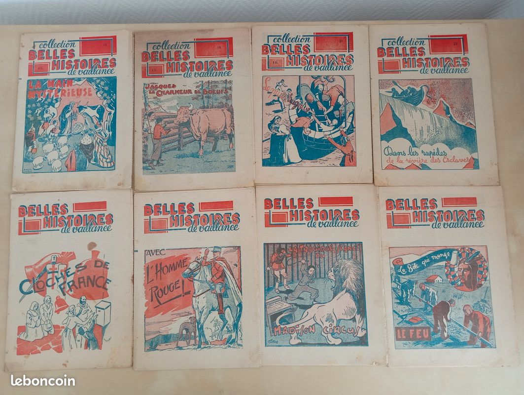 Lot de 7 fascicules collection "Belles Histoires de Vaillance" 1940-1942 (image 1)