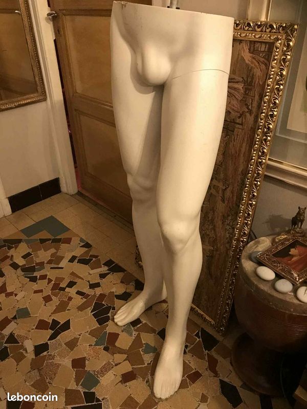 Mannequin - Jambes homme plastique polyethylène blanc mat (image 4)