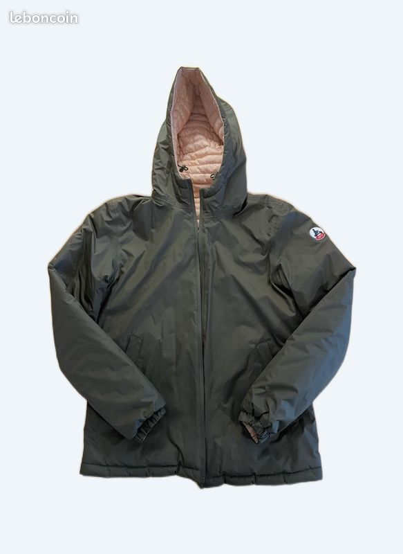 Doudoune JOTT Taille XS – Réversible Verte Olive Rose Vêtements