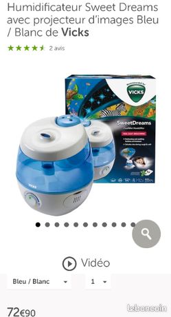 Humidificateur Sweet Dreams avec projecteur d'images Bleu / Blanc