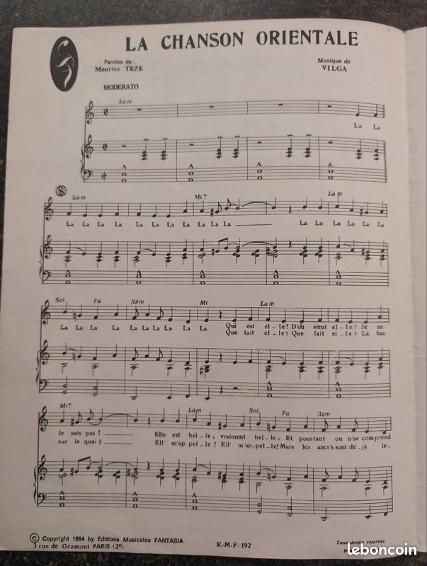 Partition musicale Sacha Distel (image 2)