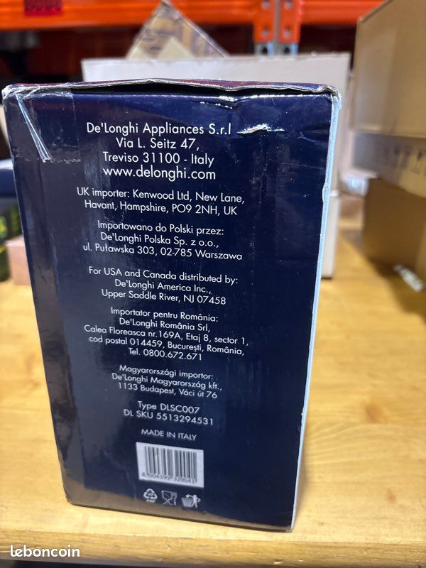 Delonghi Réservoir à Lait Original 5513294531 - Pièce Détachée Authentique Pour Machines à Café