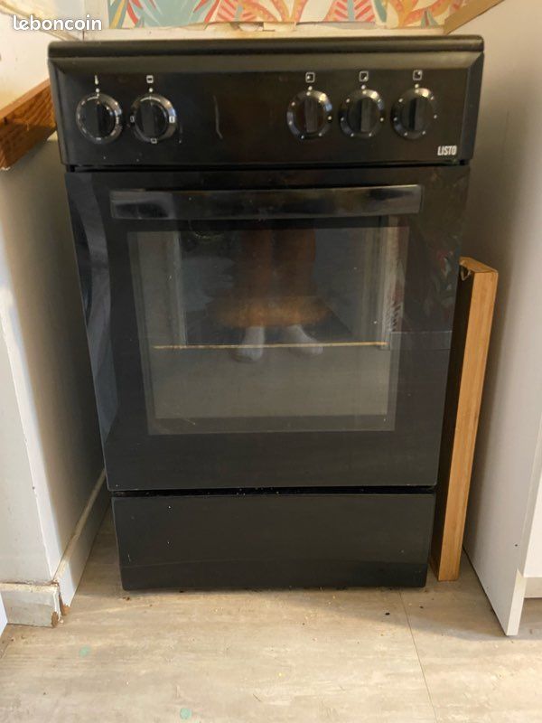 Cuisinière vitrocéramique LISTO 3 foyers + four électrique – Bon état (image 2)
