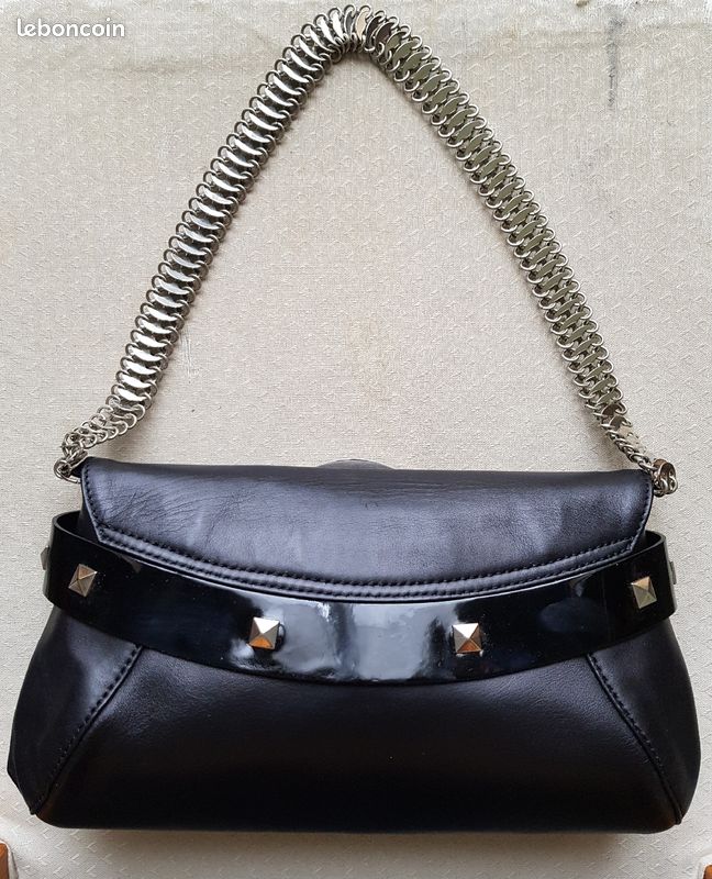 Sac à main en % cuir noir et métal Paco Rabanne (image 5)