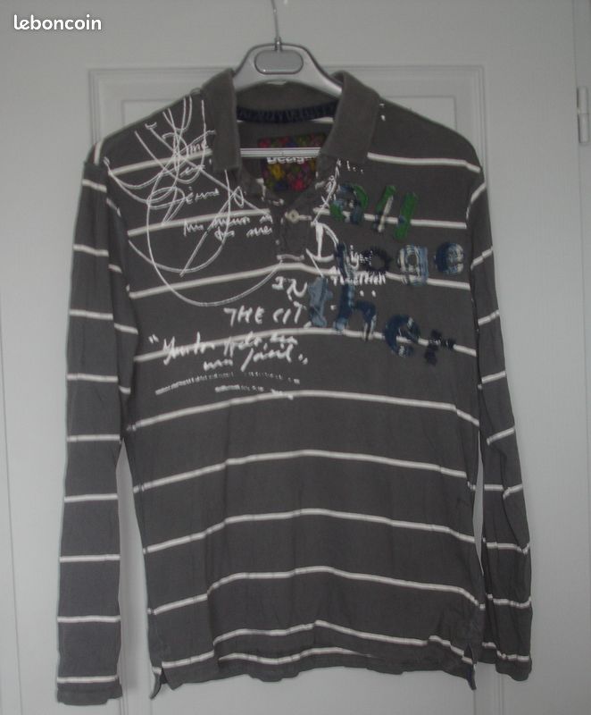 Vetement Desigual Polo Manche Longue Desigual Homme Polo Homme