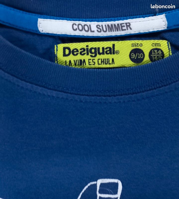 Tee-shirt bleu Desigual (image 3)