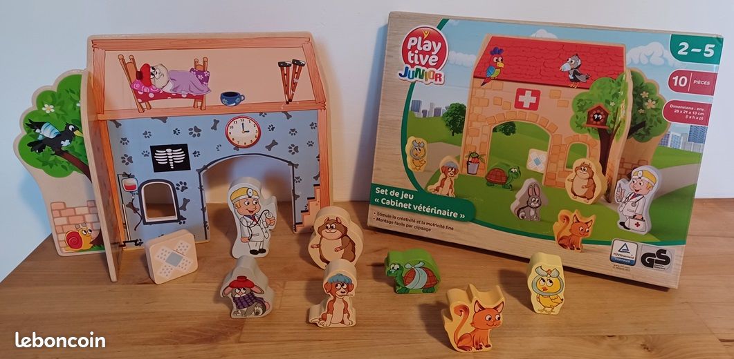 Set de jeu en bois "Cabinet Vétérinaire" - Très bon état (image 1)