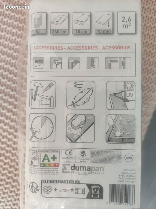 Lambris PVC blanc 260 x 10 x 10 cm Dumaplast (image 3)