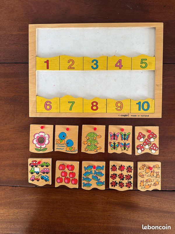 Jeu éducatif en bois pour apprendre les chiffres (image 1)
