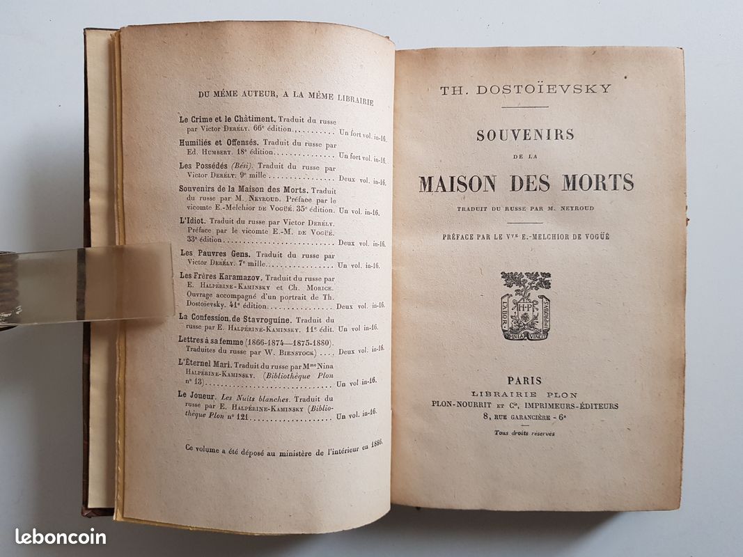 Souvenirs de la Maison des Morts - Edition 1927 (image 4)